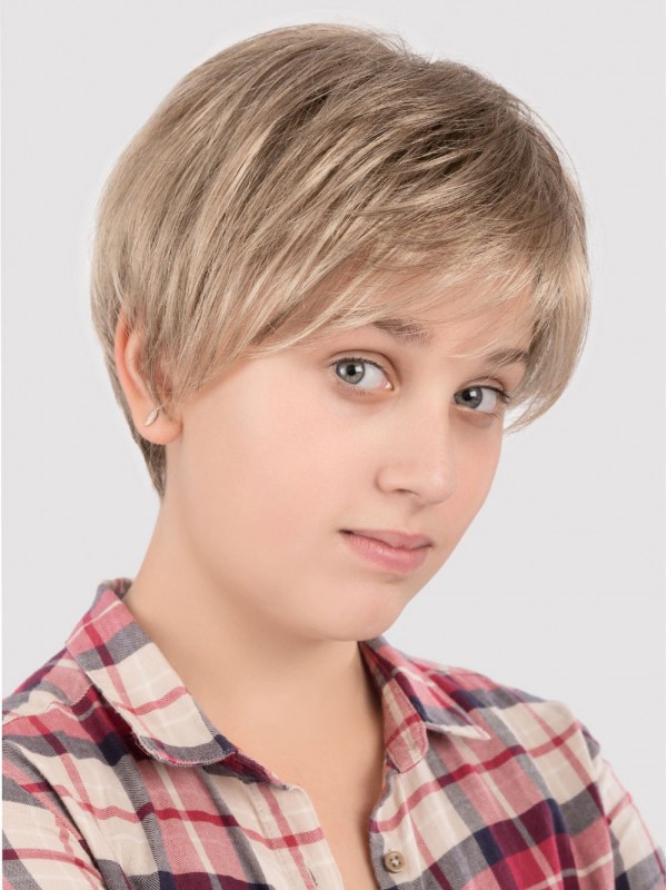 Blonde Pixie-Pruik Met Kanten Voorkant Voor Kinderen