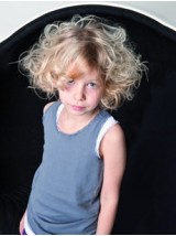 Blonde Golvende Kinlengte Kinderpruiken