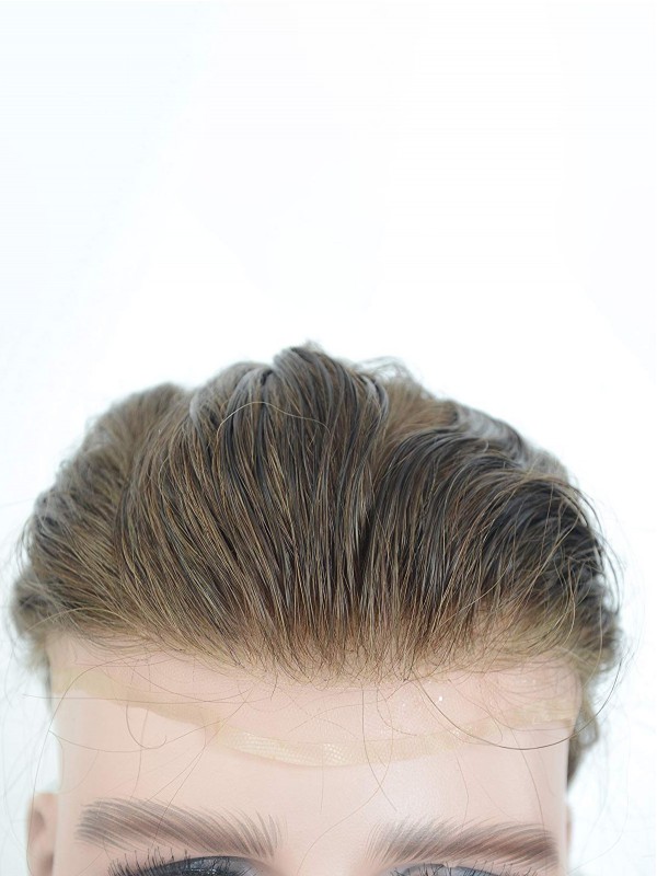 8 "X 10" Toupet Van Echt Haar Voor Mannen