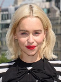 Korte Rechte Middenscheiding Blonde Pruiken Van Echt Haar Met Kant 10 Inch