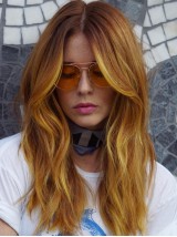 Lange Golvende Middenscheiding 13 * 6 Lace Front Pruiken Van Echt Haar 20 Inch