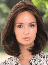 Middenscheiding Medium Lace Front Bruin Recht Remy Human-Pruiken 14 Inch