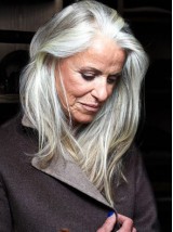 Halflang Lace Front Aanlokkelijk Grijze Pruik