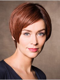 Korte Rechte Kaploze Synthetische Pruiken