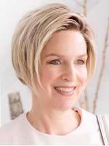 Korte Rechte Blonde Bob Synthetische Kaploze Pruiken