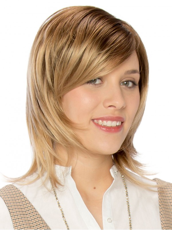 Blonde Korte Rechte Kaploze Synthetische Pruiken