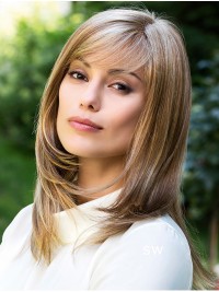 Halfblonde Rechte Synthetische Kaploze Pruiken