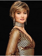 Steil 110% Machinaal Blond Boycuts 8" Korte Pruiken