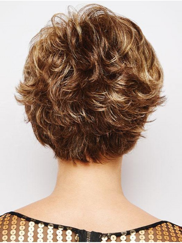 Steil 110% Machinaal Blond Boycuts 8" Korte Pruiken