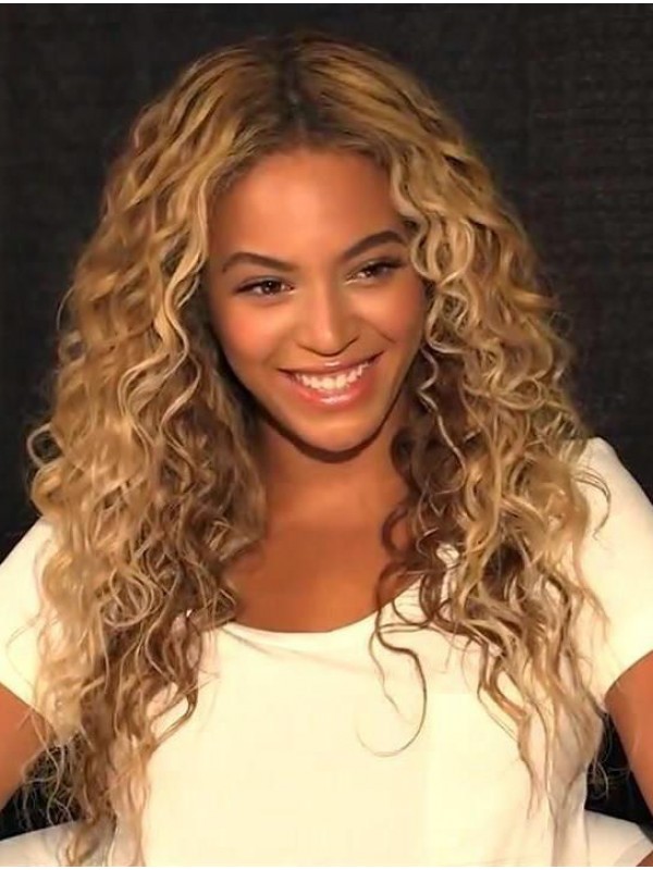 Bevallig Blonde Lang Beyonce Pruik 